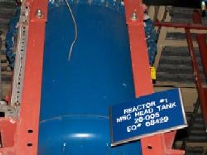 Used Pfaudler 100 gallon vertical #5015 glass lined vacuum receiver