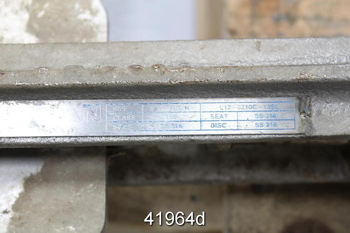 Used Velan 4" Air Operated Knife Gate Valve #41964