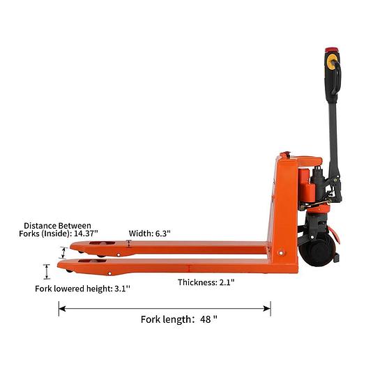 Full Electric Pallet Jack Lithium Battery Powered Pallet Jack 3300lbs Hydraulic Pallet Truck.