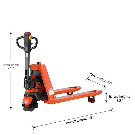 Full Electric Pallet Jack Lithium Battery Powered Pallet Jack 3300lbs Hydraulic Pallet Truck.