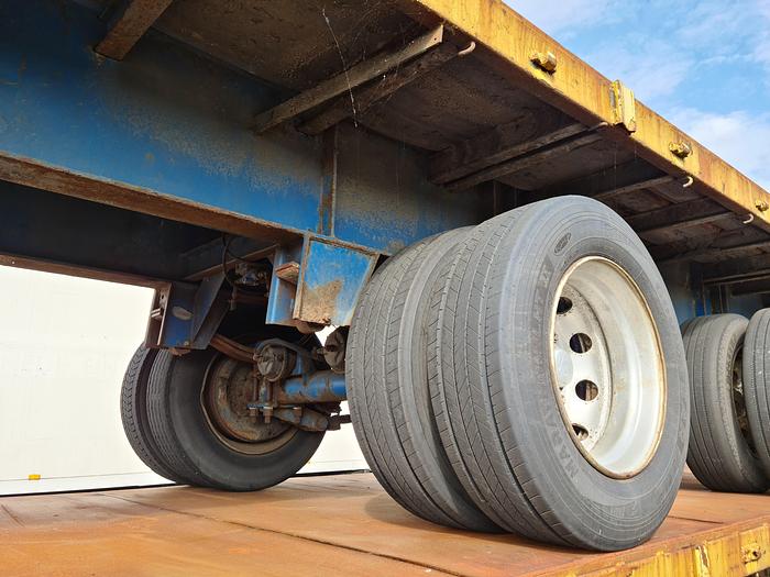 Used 1979 2 AXLE FLATBED TRAILER STEEL SUSPENSION STEEL FLOOR GROENEWEGEN