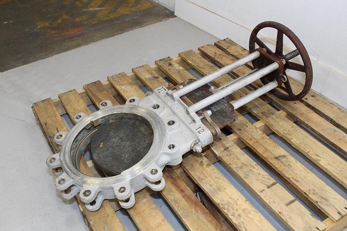 Used True Line 12" Hand Operated Knife Gate Valve #44011