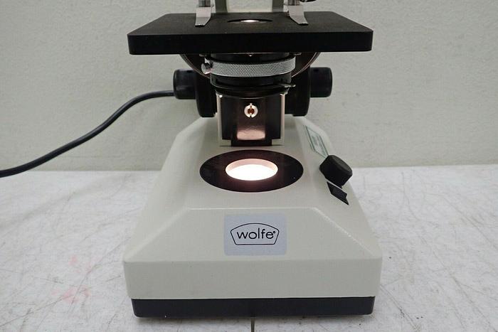 Used Wolfe Binocular Microscope w/ 4 Objectives, 2 WF10X-18MM Eyepieces & Condenser