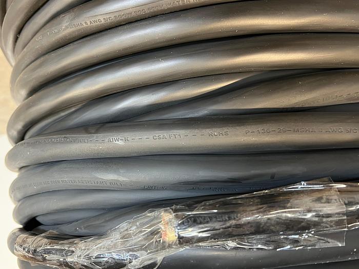 Used Rohs  P-136-29-MSHA 8 AWG, 5/C SOOW 90C, 600V Water Resistant Cable Approx 750 Ft