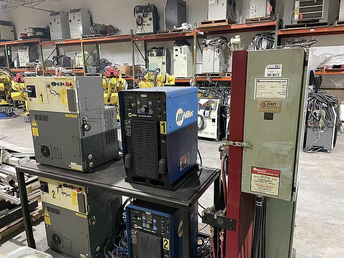 Used Genesis Systems Group Fanuc Arc Mate 100iC Dual Arm Weld Cell with 60" Diameter Index Table R30iA Controller YR. 2012