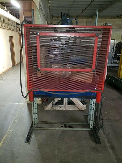 Used 75 Ton, Used Dake Sliding Ram Electric/Hydraulic H-Frame Press. With guards.