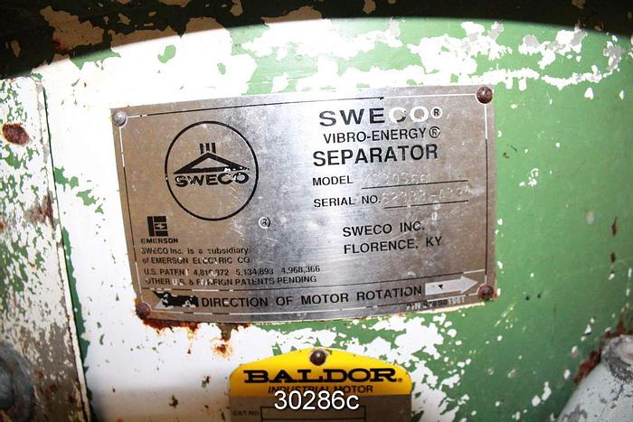 Used Sweco XS30S66 Double Bank Separator #30286