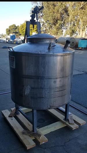 Used Tank, 225 Gallon, S/st, 46" X 30", Agit, DT/DB #S742711