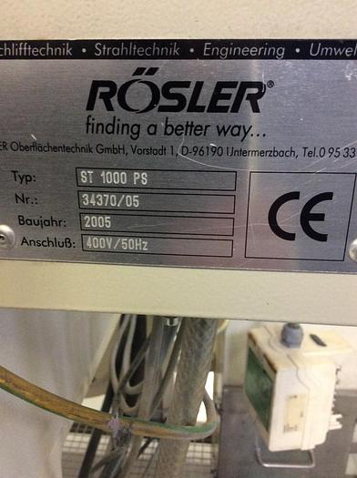 Used 2005 Rosler ST 1000 PS Shotblast Cabinet