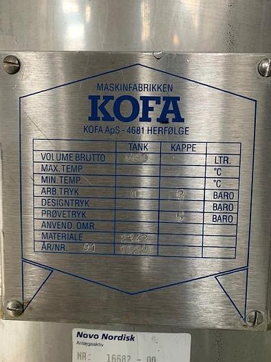 Used 600 liters rustfri procestank