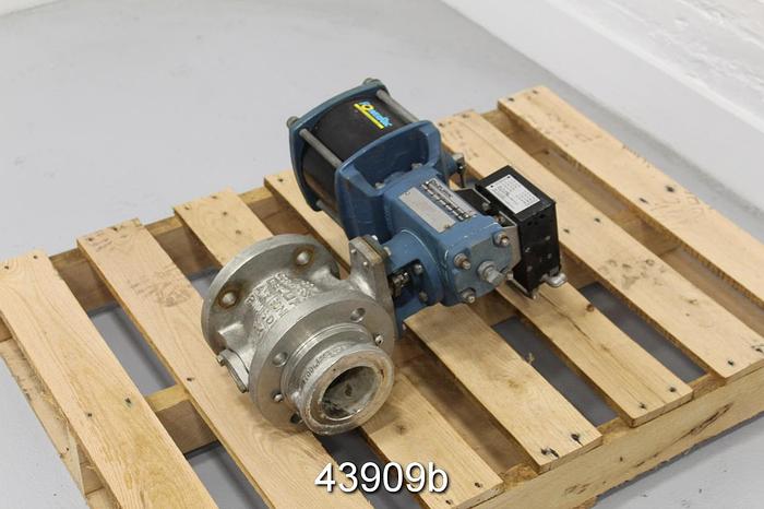 Used Dezurik 3" Air Operated V-Ball Valve, Stainless Steel Body #43909