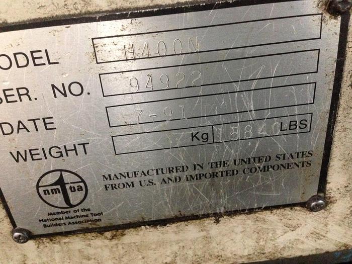 Used 1991 MAZAK Mazak H400N 3 Axis Horizontal Mill