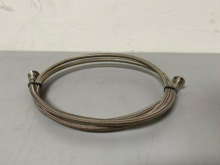 Used Stainless Steel 77" Flexible Braided Hose w/ 1/2" Sanitary Fittings