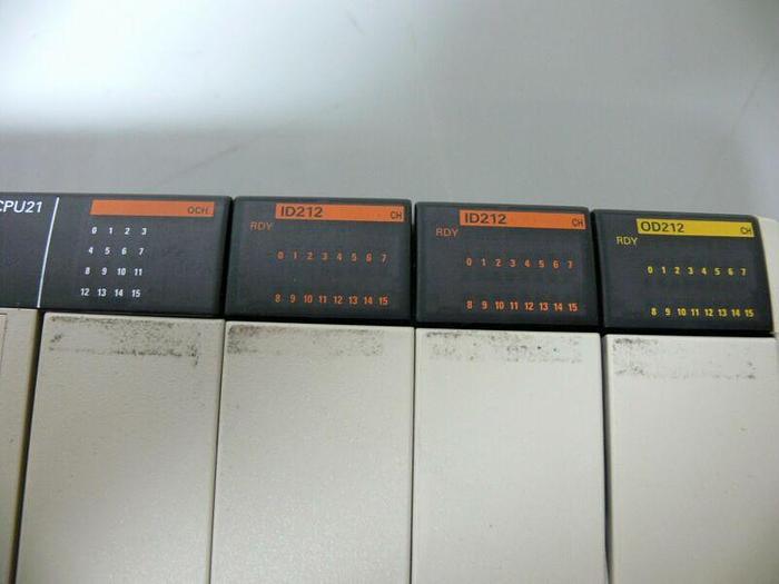 Used Omron SYSMAC CQM1, OMRON PA206 PLC SYSTEM, PA206, CPU21, och, ID212 (2x), OD212
