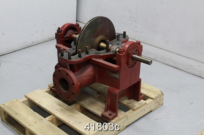 Used Goulds 3405 3x4x17 Split Case Pump, 4-Vane 15.9375" Diameter Brass Impeller #41803