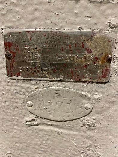 Used GOULDS MODEL 3415M   16 X 18- 22G FAN PUMP