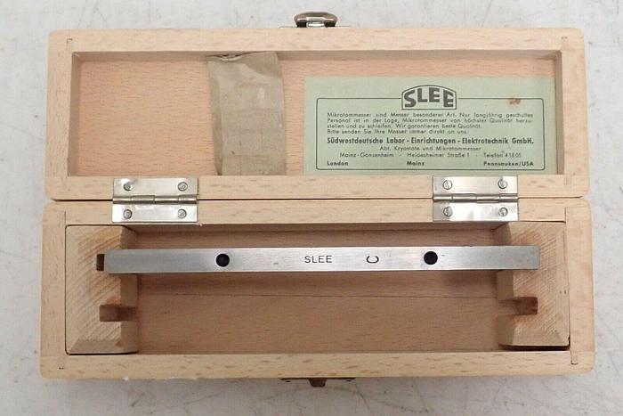 Used Slee Microtome Knife, Type C, 16cm, in Wood Case