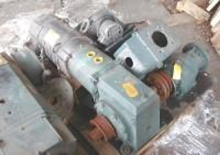 Used 10 HP Baldor DC motor with gearbox.