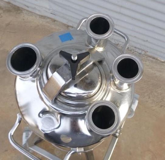 Used Tank, 6 Gallon, 316L Stainless Steel, Pressure, 9" X 25", #C743748