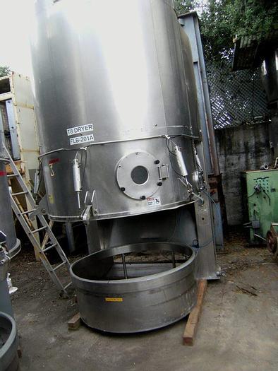 Used Dryer, Fluid Bed, 28 CF, Sani S/st, Aeromatic, Model S8 #S740328