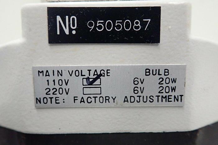 Used Parco 9505087 Microscope with 4 Objectives & Navitar 16mm CCTV Lens F/1.6 Japan