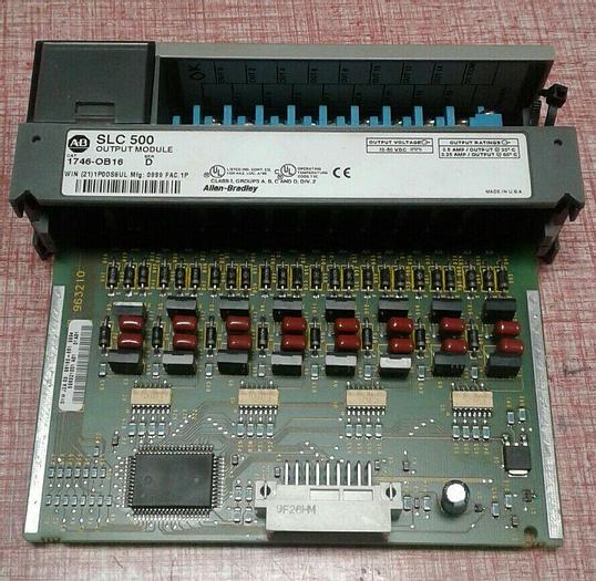 Used ALLEN BRADLEY 1746-OB16/D OUTPUT MODULE SLC 500 1746-OB16 SERIES D 10-50 VDC