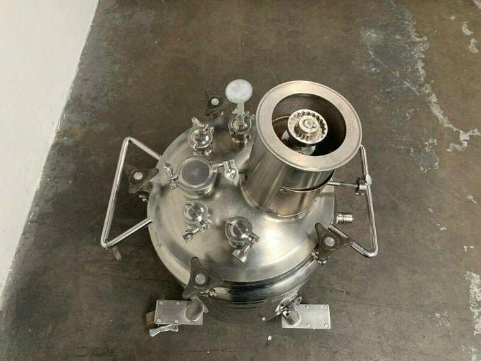 Used LEE 100 Liter Stainless Steel Jacketed Reactor w/ Agitator 30 PSI