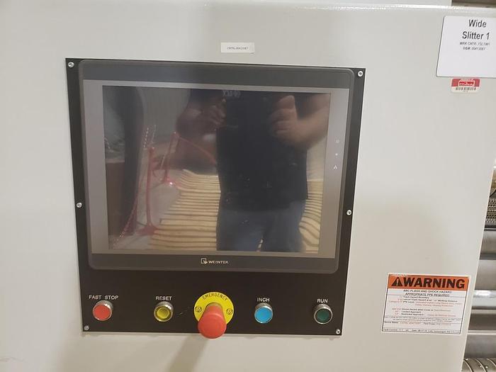 Used 63" WIDE UNIVERSAL X6 SLITTER REWINDER MFG 2013