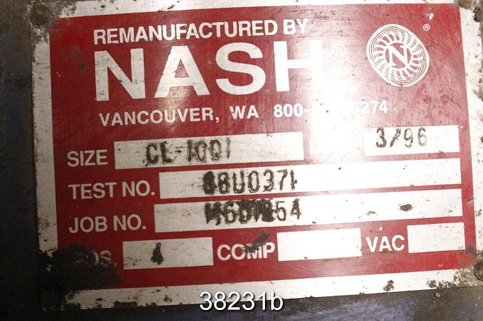 Used Nash CL1001 Vacuum Pump, Iron #38231