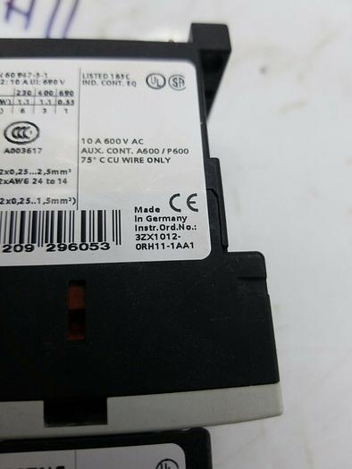 Used Siemens 3ZX1012-ORH11-1AA1, 3RH1911-2FA40