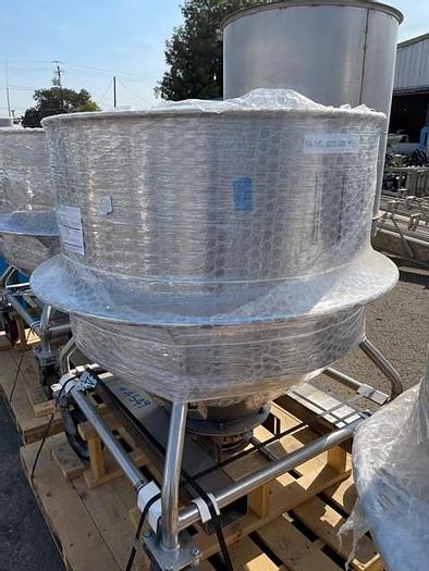 Used 250 Gallon Stainless Steel Sanitary Tote Tank