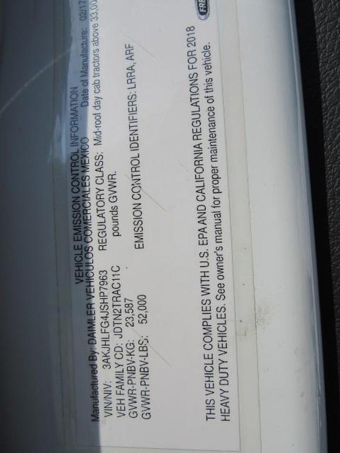 Used 2018 Freightliner Cascadia 125