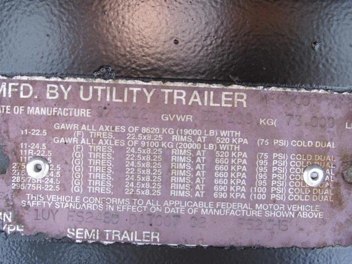 Used 2013 Utility 45' X 102 Princeton/Moffett Trailer