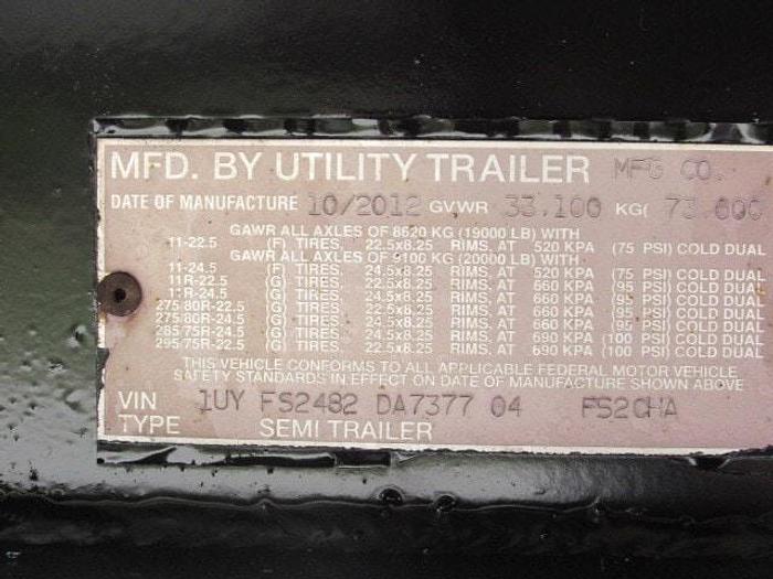 Used 2013 Utility 36' 6" X 102 Alum Combo Princeton/Moffett Trailer