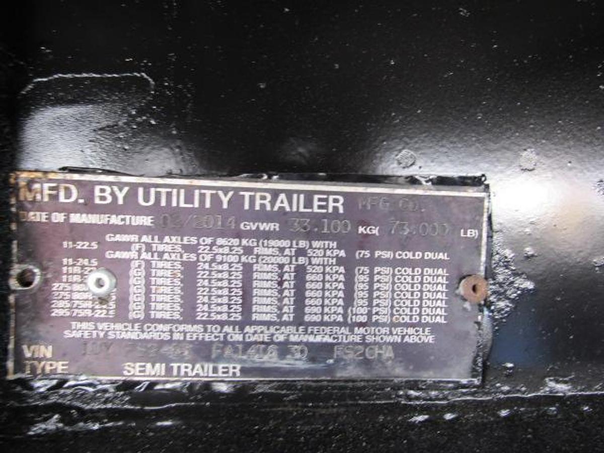 Used 2015 Utility 45' X 102 Alum Combo Princeton/Moffett Trailer