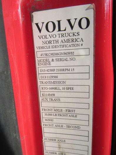 Used 2016 VOLVO VHD FLATBED TRUCK W/UNIVERSAL MOFFETT/PRINCETON MOUNTING KIT