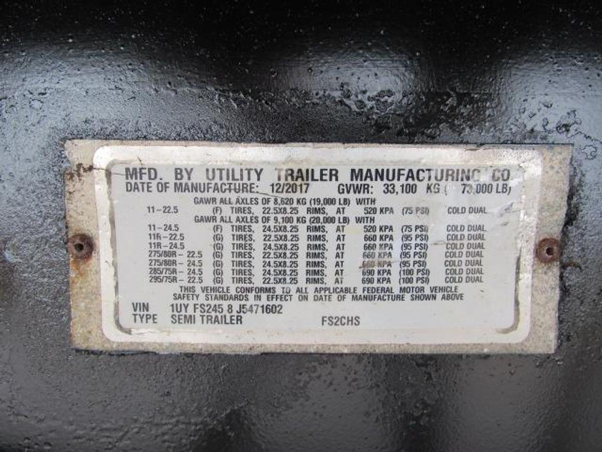 Used 2018 Utility 45' X 102 Princeton/Moffett Trailer