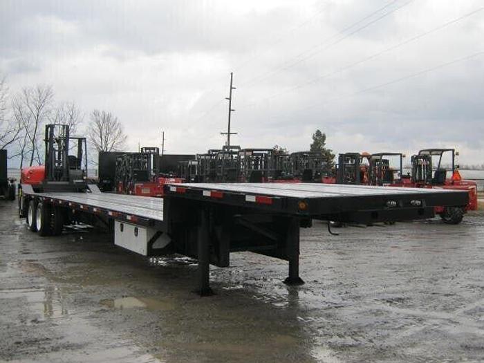 Used 2014 Transcraft 48' X 102" Alum/Steel Combo Step Deck Trailer Forklift Mount.