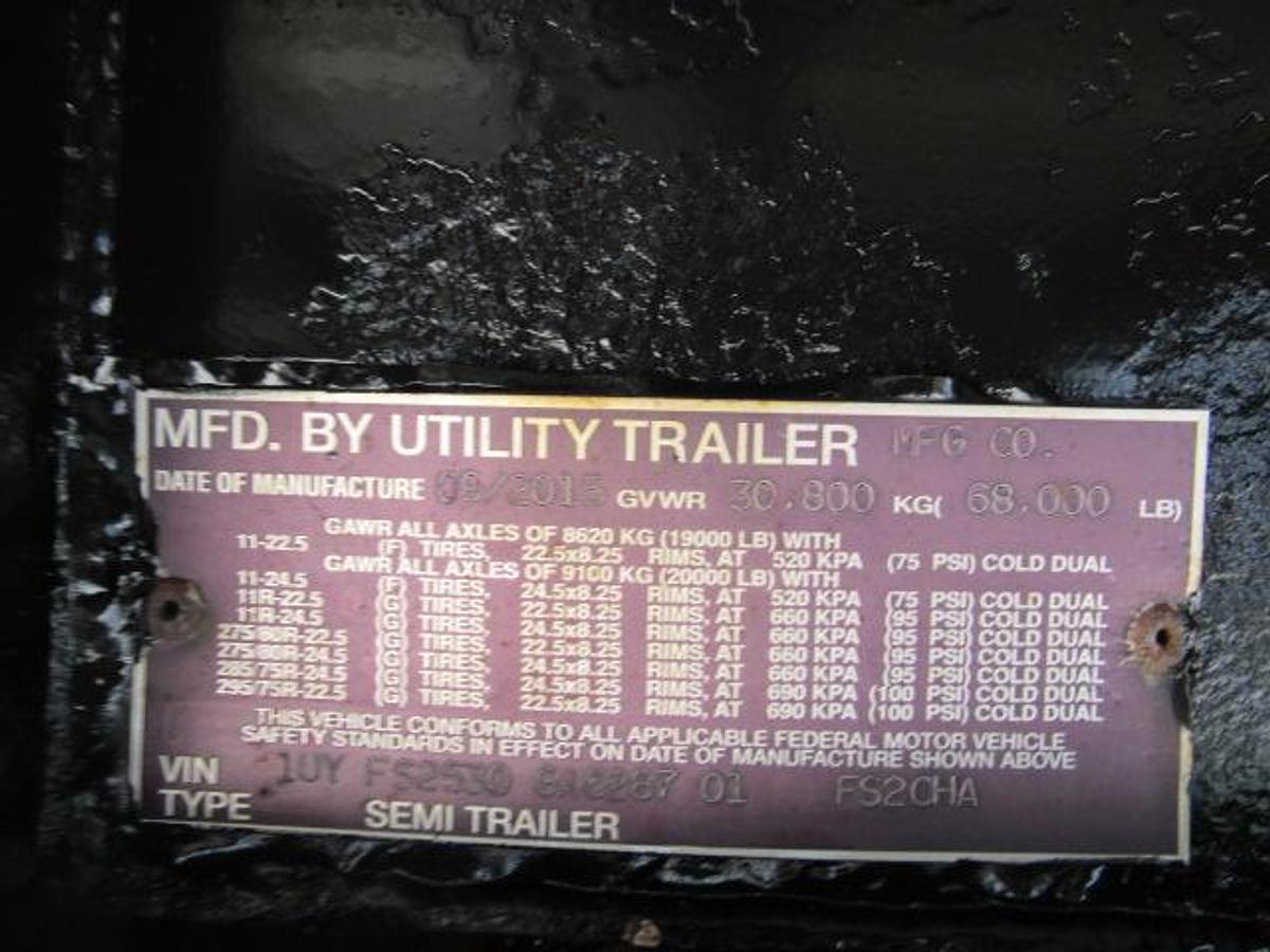 Used 2016 Utility 48' X 102 Alum Combo Princeton/Moffett Trailer