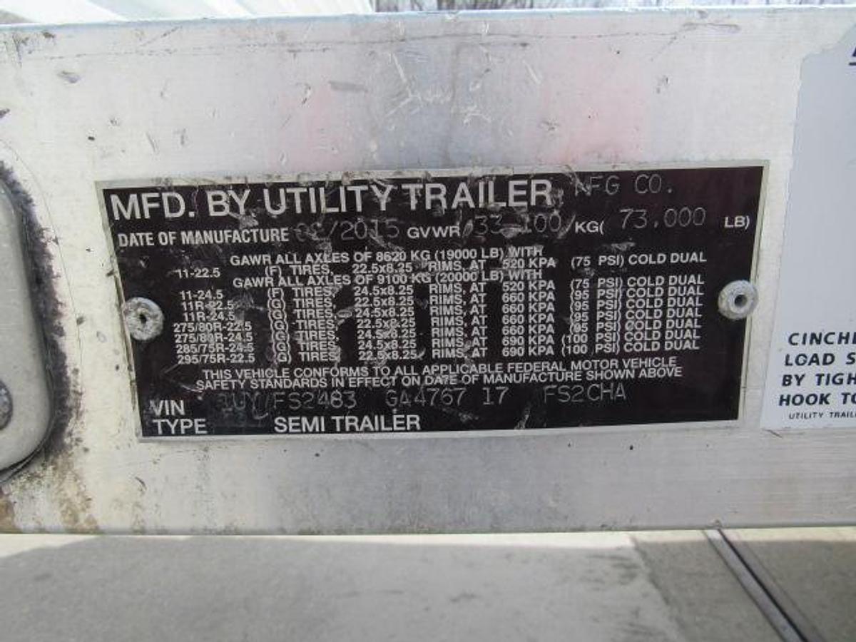 Used 2016 Utility 36' 6" X 102 Alum Combo Princeton/Moffett Trailer