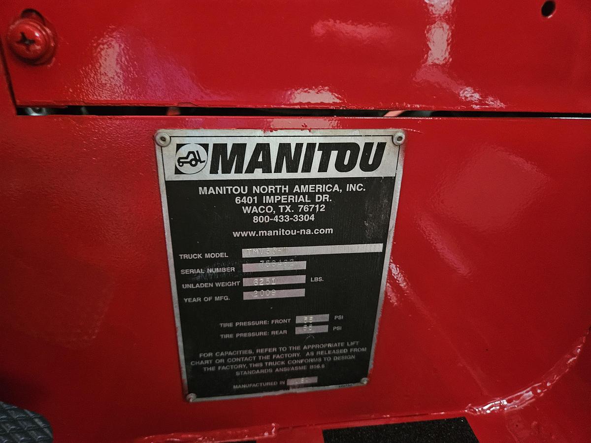 Used 2009 Manitou TMV55HT Telescopic Boom 10' Lift Height