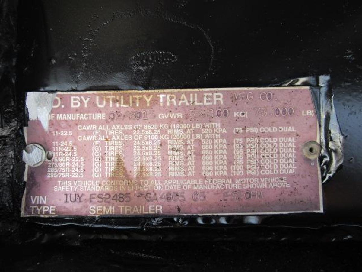 Used 2016 Utility 36' 6" X 102 Alum Combo Princeton/Moffett Trailer