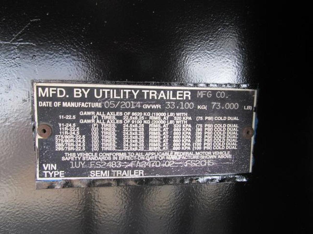 Used 2015 Utility 45' X 102" Princeton/Moffett Trailer