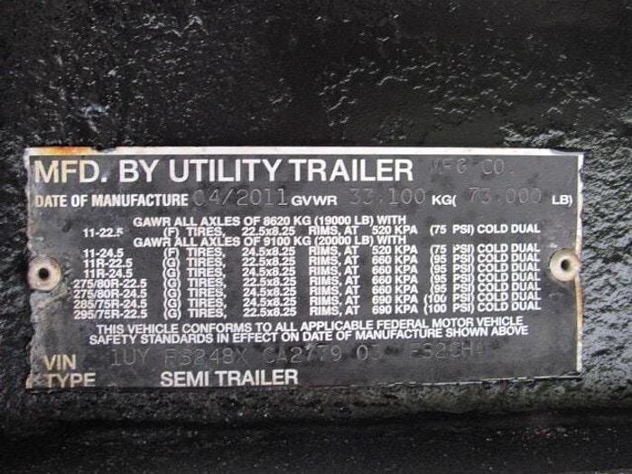 Used 2012 Utility 48' X 102  Flatbed Princeton/Moffett Trailer