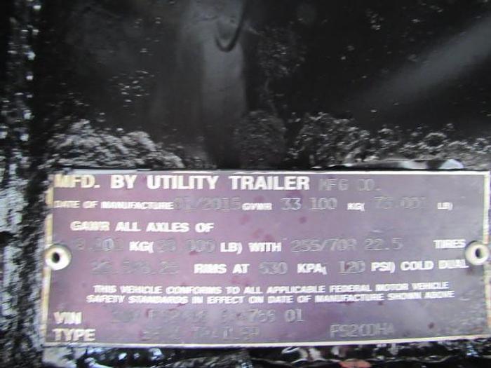 Used 2016 Utility 48' X 102" Alum/Steel Combo Step Deck Trailer Forklift Mount.