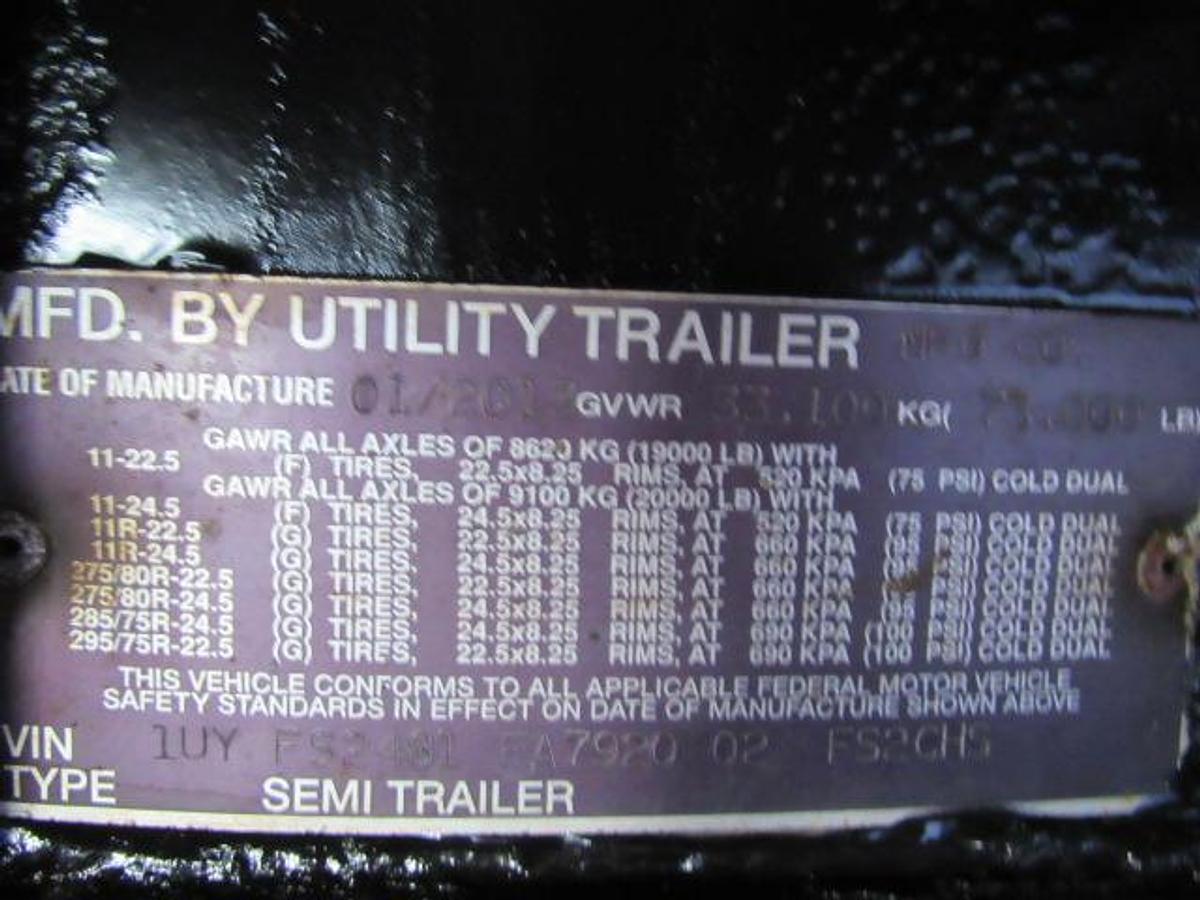 Used 2014 Utility 45' X 102 Princeton/Moffett Trailer