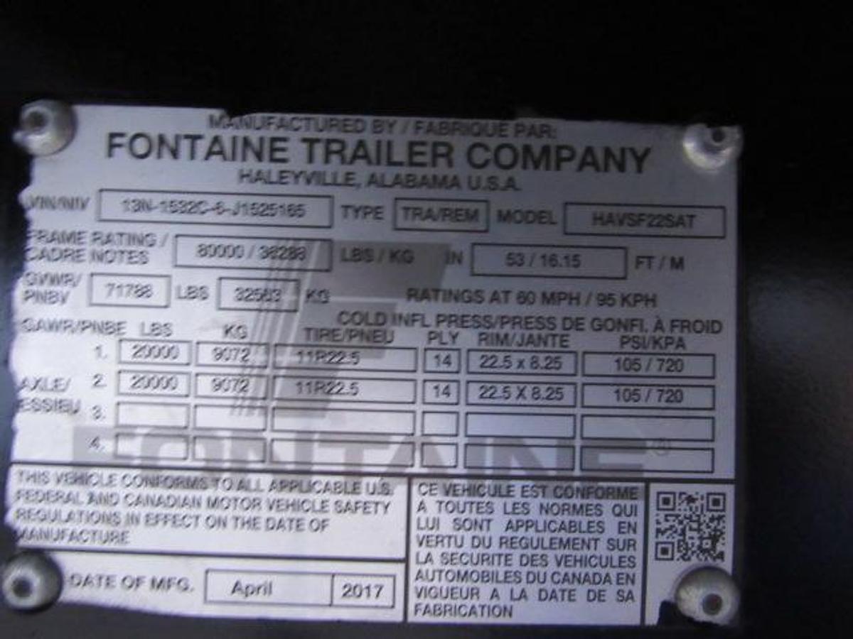 Used 2018 Fontaine 48' X 102" Princeton/Moffett Trailer