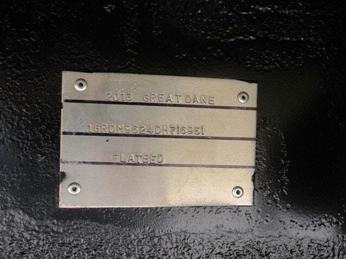 Used 2013 Great Dane Trailers 36' 6" X 102" Flatbed Moffett Trailer