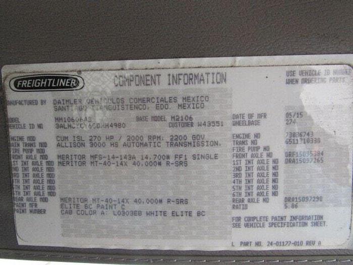 Used 2016 Freightliner M2 106