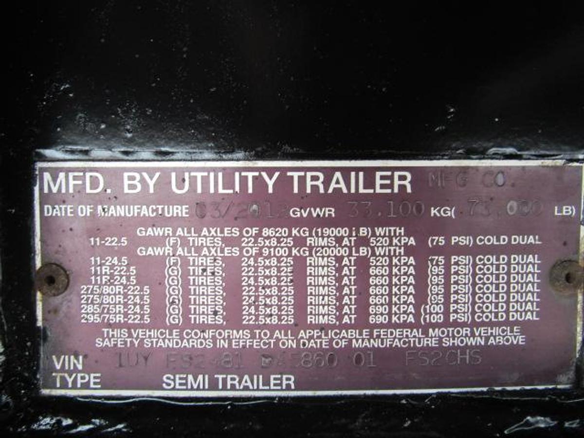 Used 2013 Utility 48' X 102 Princeton/Moffett Trailer